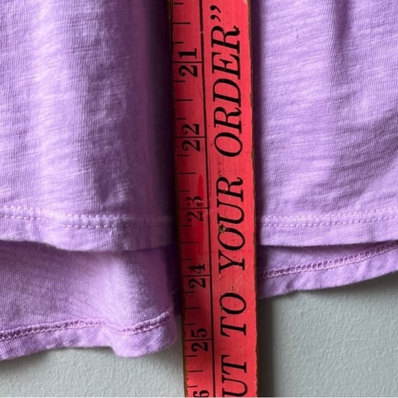 Anthropologie NWT T.La Lilac Lavender Flutter Ruffle Short Sleeve Boxy Crop SM - Picture 15 of 16